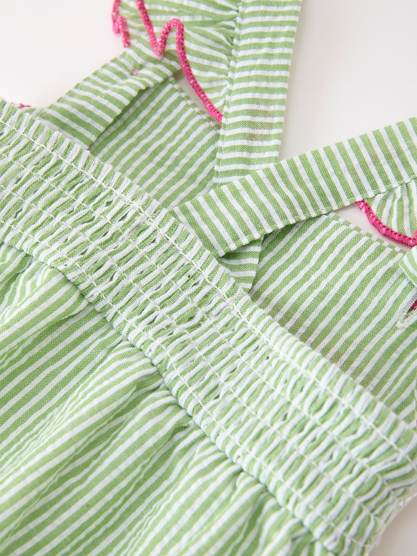 Western Boots Cactus Girls Romper Stripe Ruffle Strap - 100% Cotton