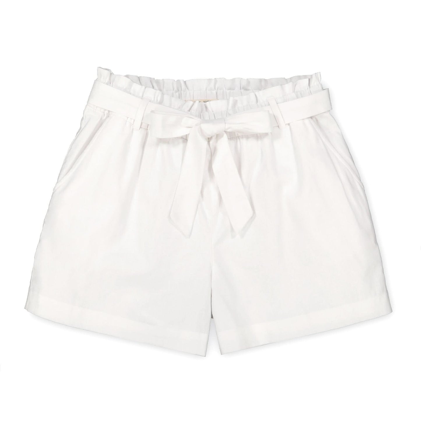 Cinched Waist Short - White