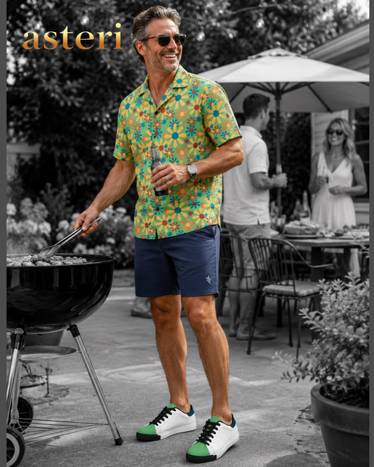 Mid-Century Floral - Unisex button shirt