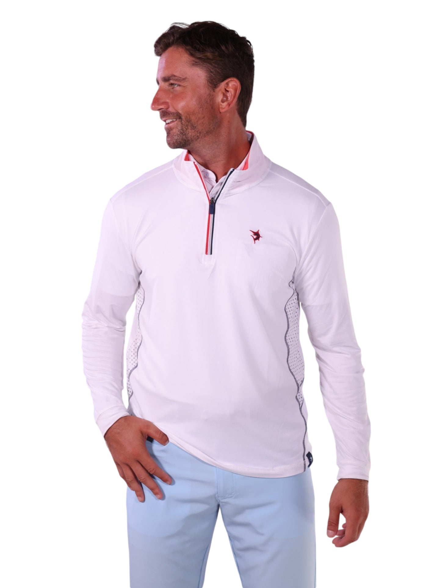 Monterey Performance Quarter Zip (White)