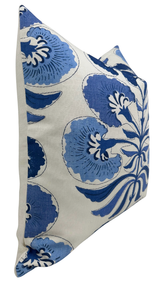 Tybee Tree Pillow Cover in Blue/Blue