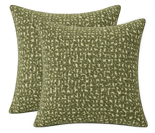 Serra Pillow Cover in Chive Green