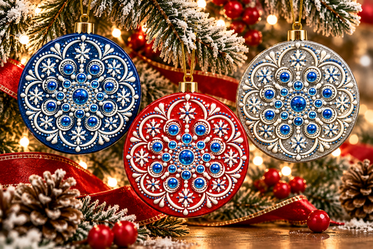 Silver Mandala Christmas Ornament | Simply Sim Artistry × Asteri