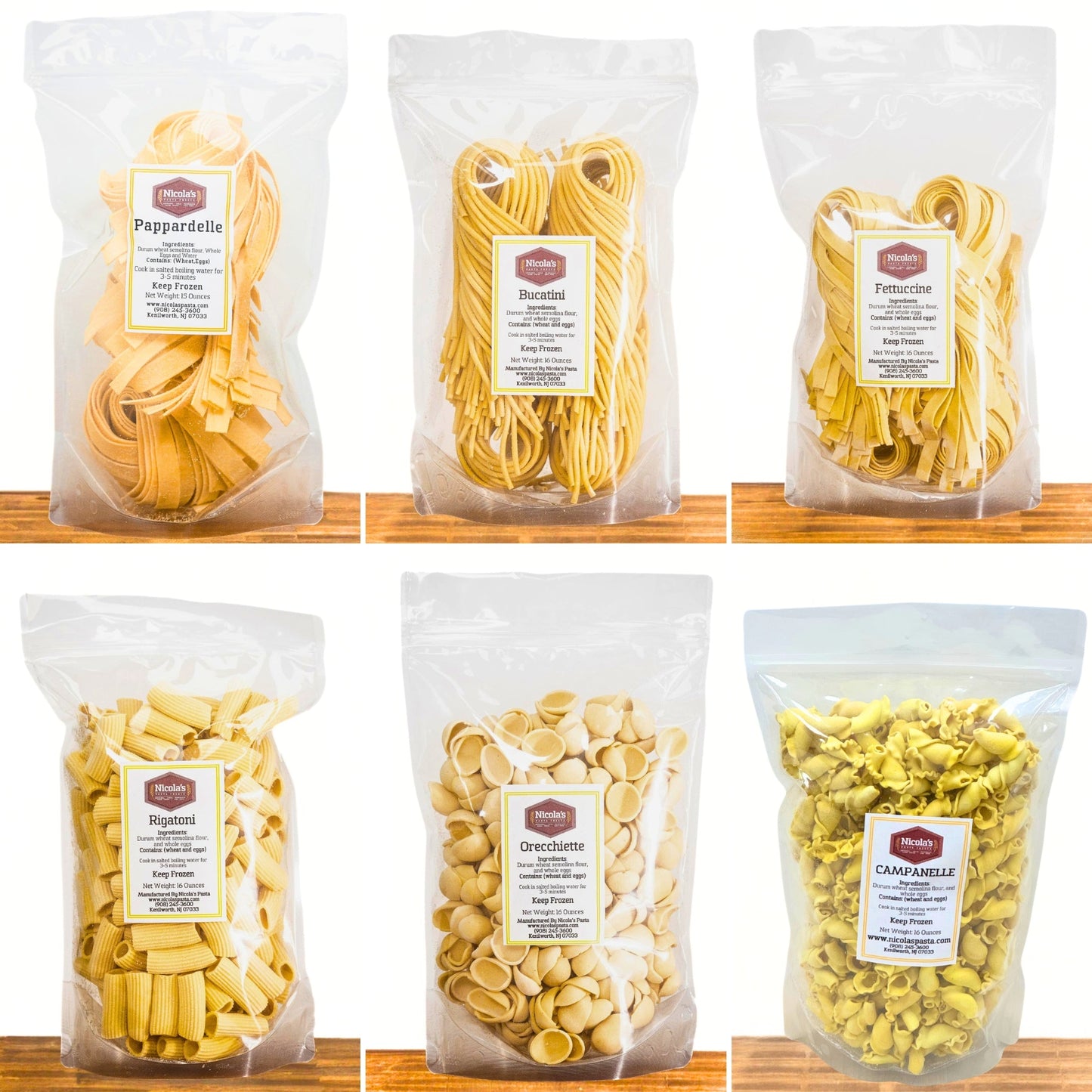 Bronze Die Farm Fresh Italian Pasta - Bundle of Six