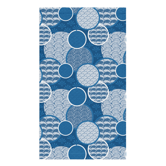 Blue Geometric - Hand towel