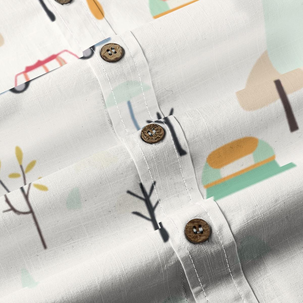 Kid's Shirt With Pocket - "Car Tree"