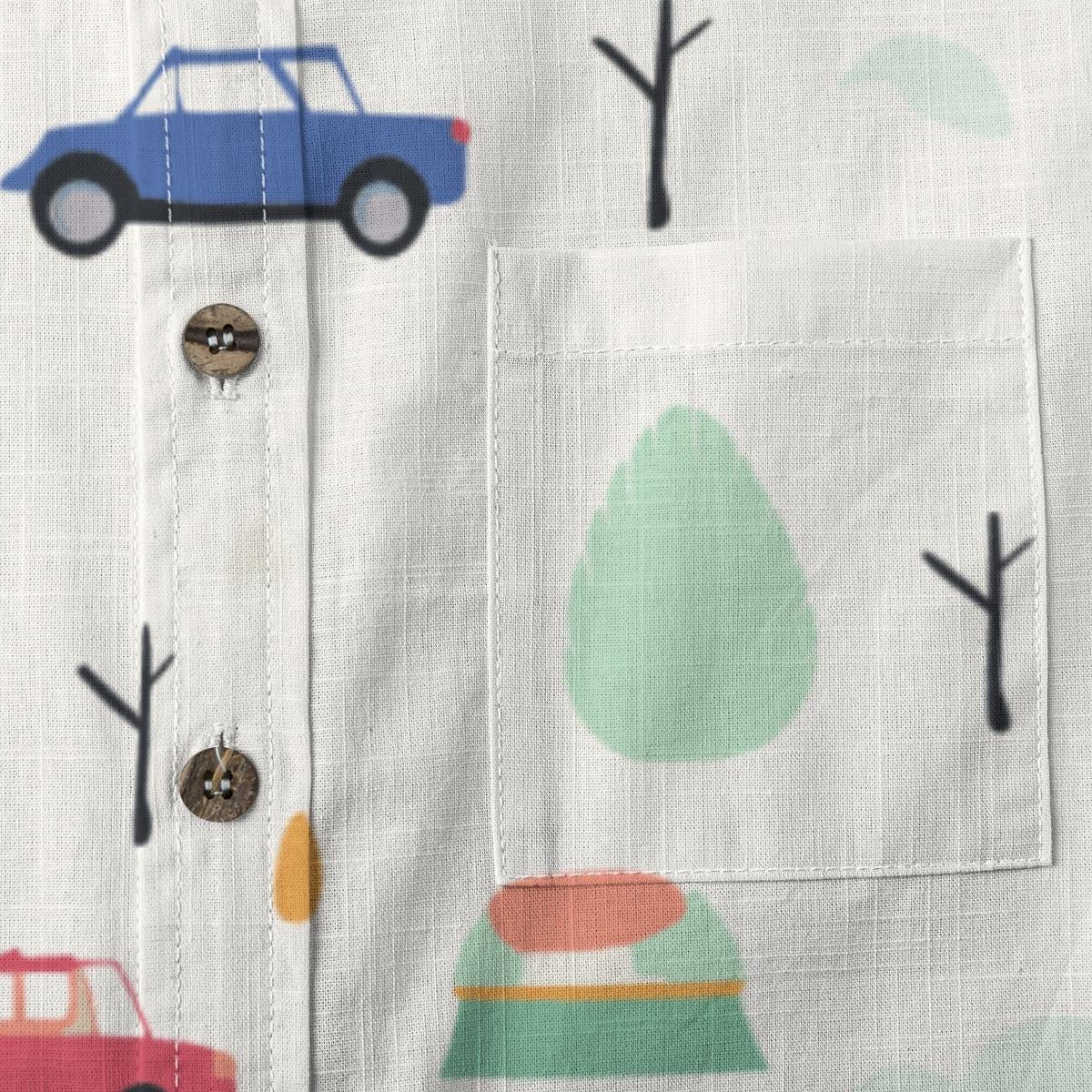 Kid's Shirt With Pocket - "Car Tree"