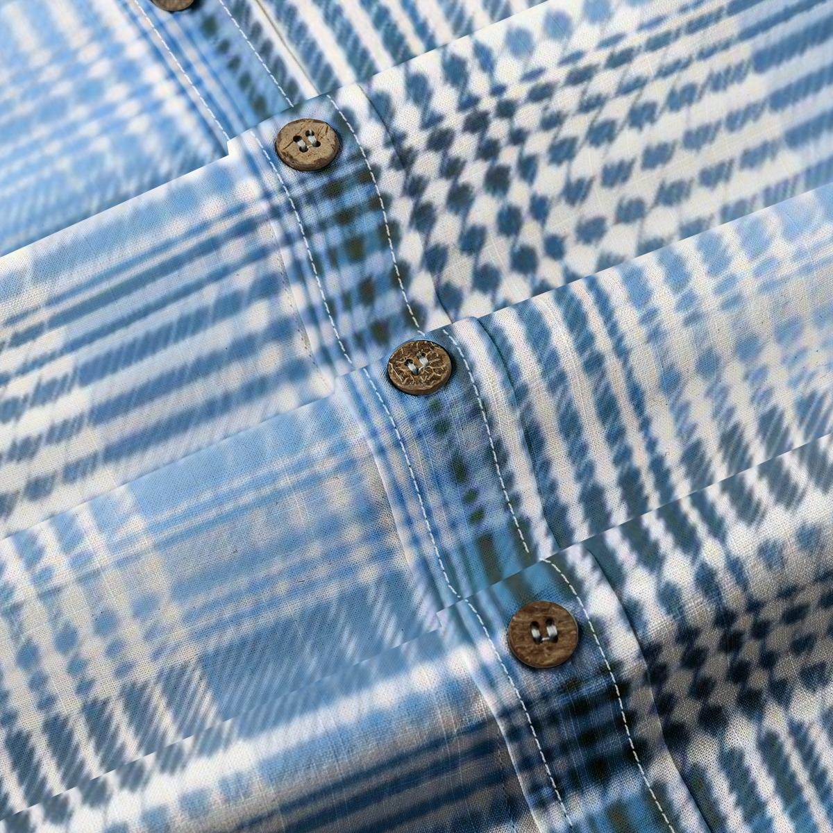 Kid's Shirt With Pocket- Blue Plaid