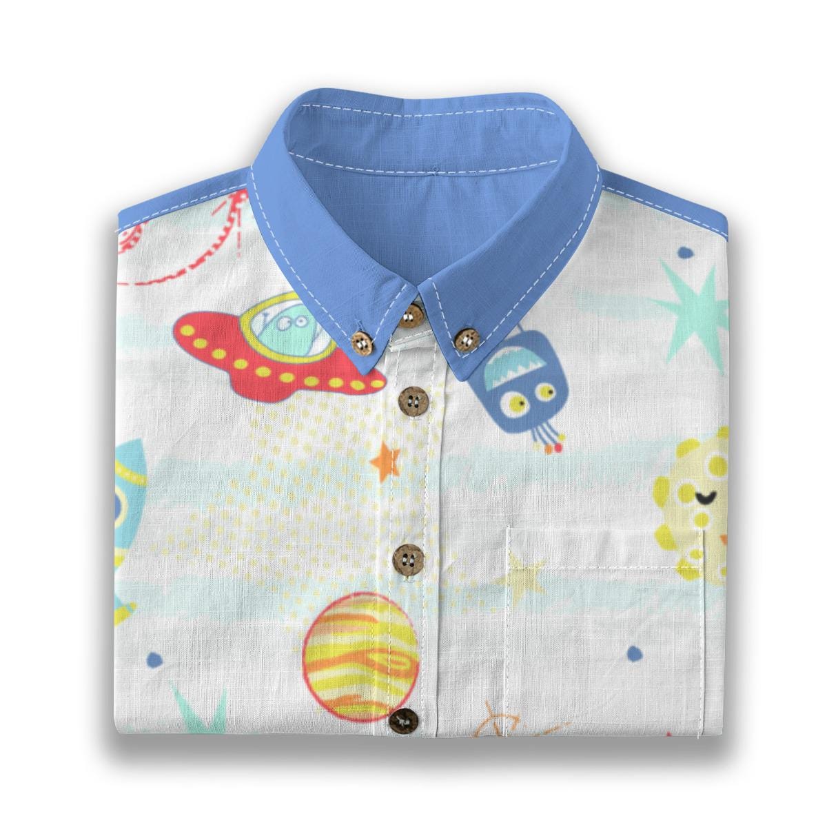 Kid's Shirt With Pocket - "Outer Space"