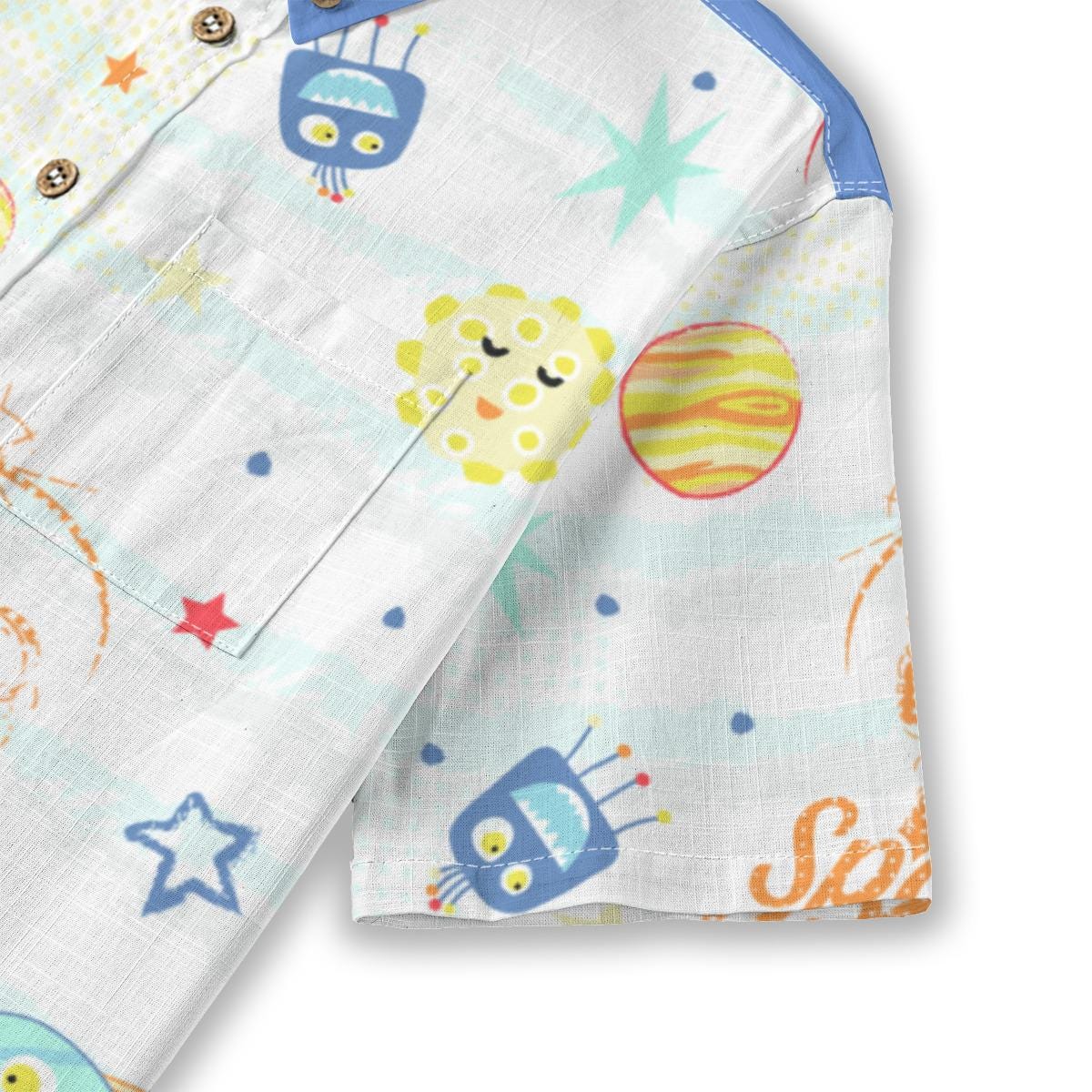 Kid's Shirt With Pocket - "Outer Space"