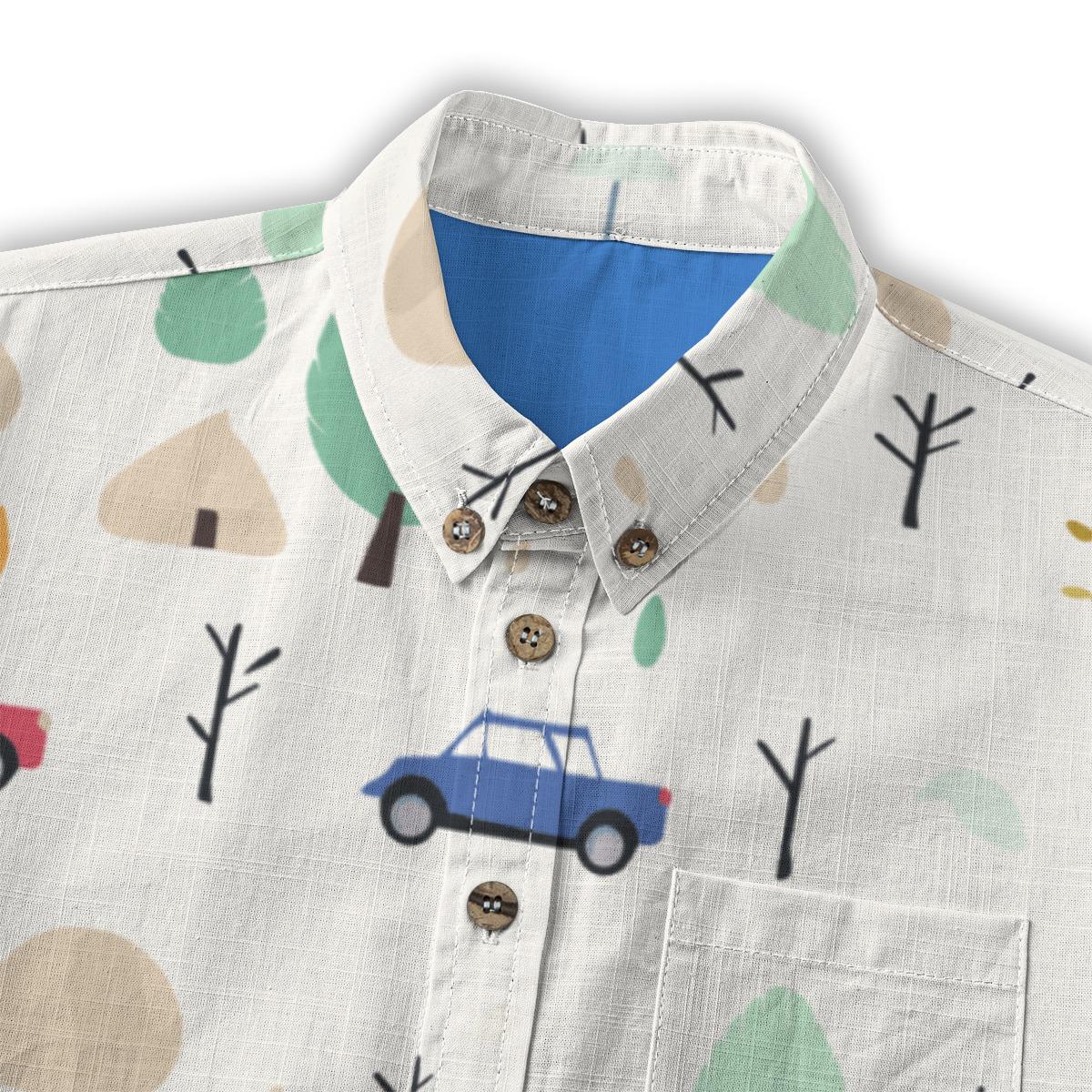 Kid's Shirt With Pocket - "Car Tree"