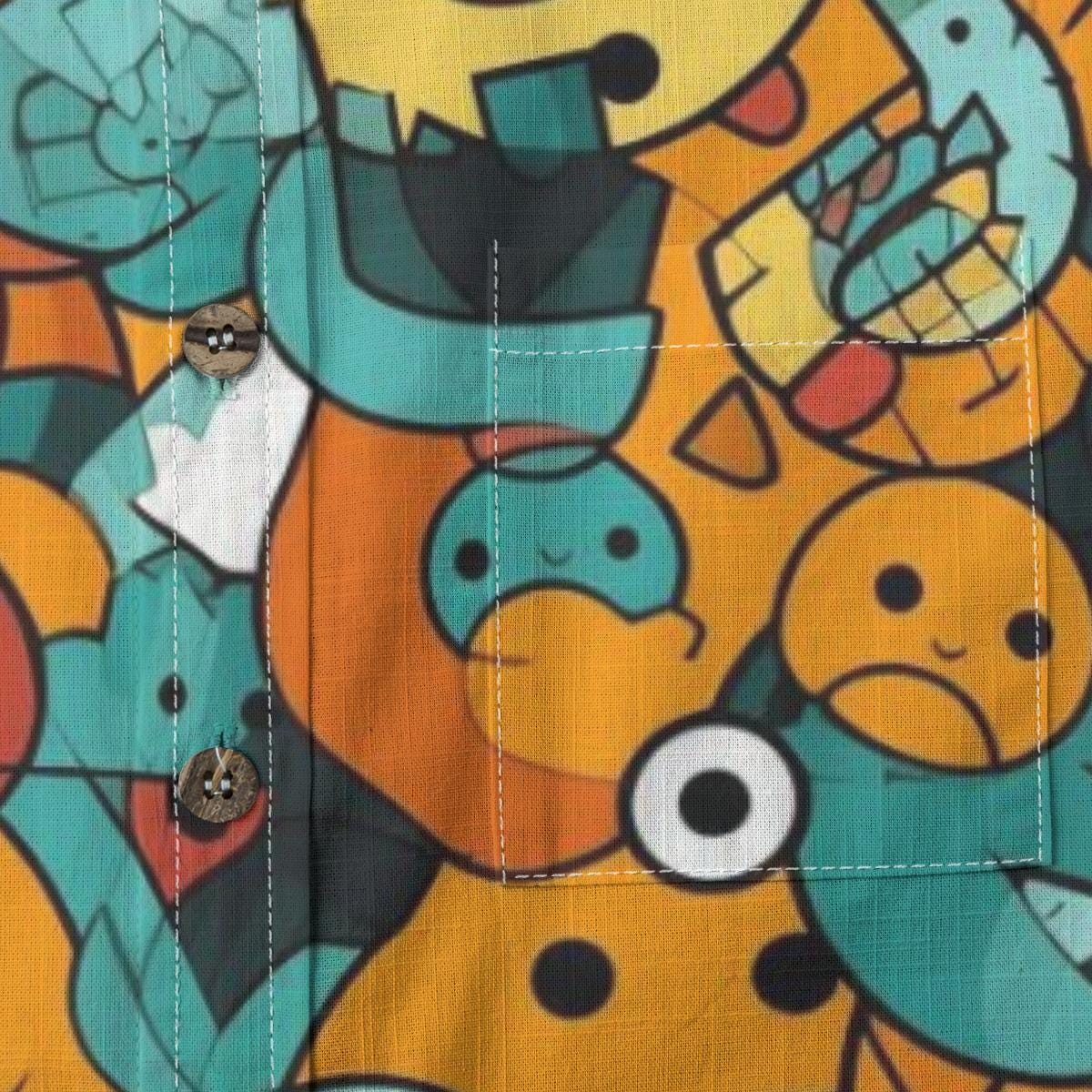 Kid's Shirt With Pocket - Smiling Faces