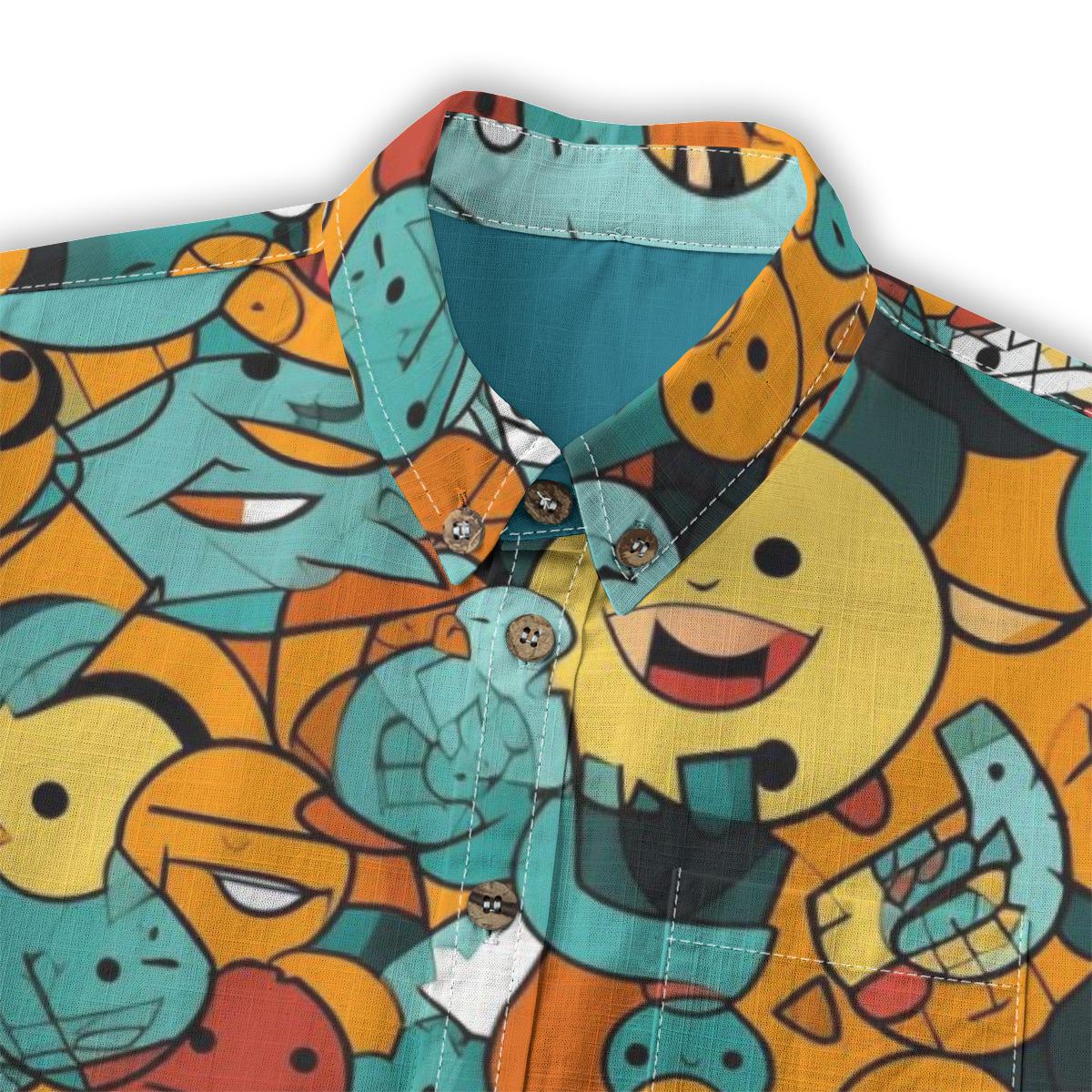 Kid's Shirt With Pocket - Smiling Faces