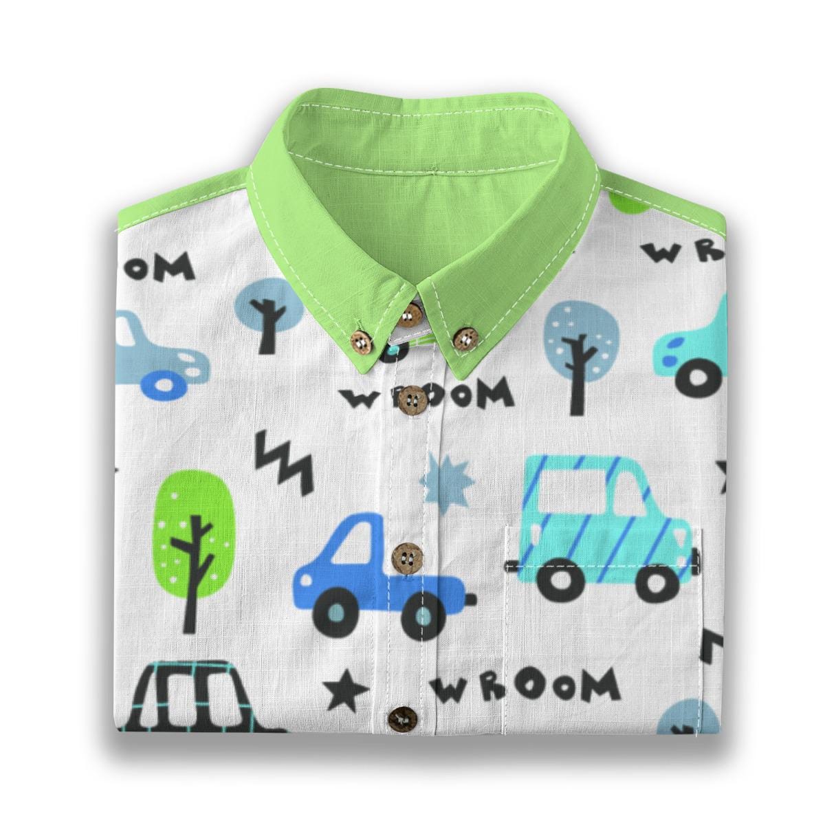 Kid's Shirt With Pocket - "Vroom"