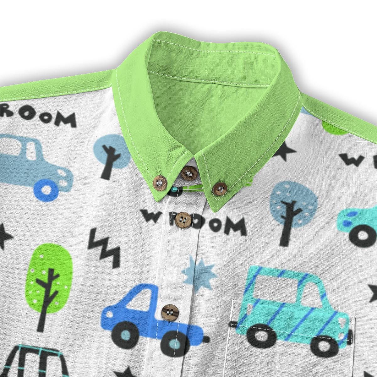 Kid's Shirt With Pocket - "Vroom"