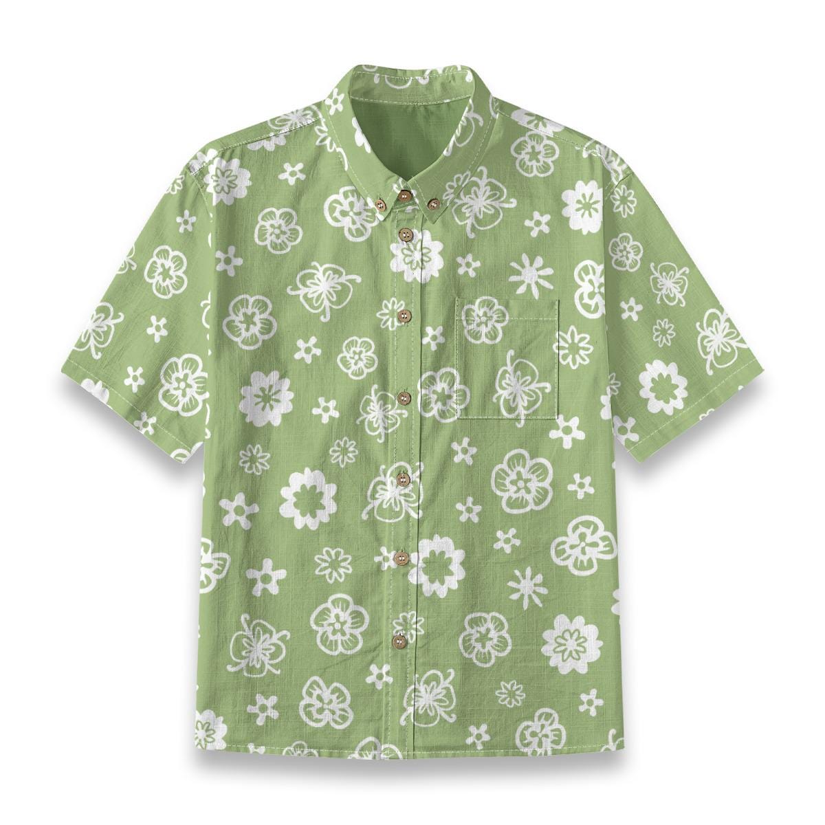 Kid's Shirt With Pocket - "Flower Power"