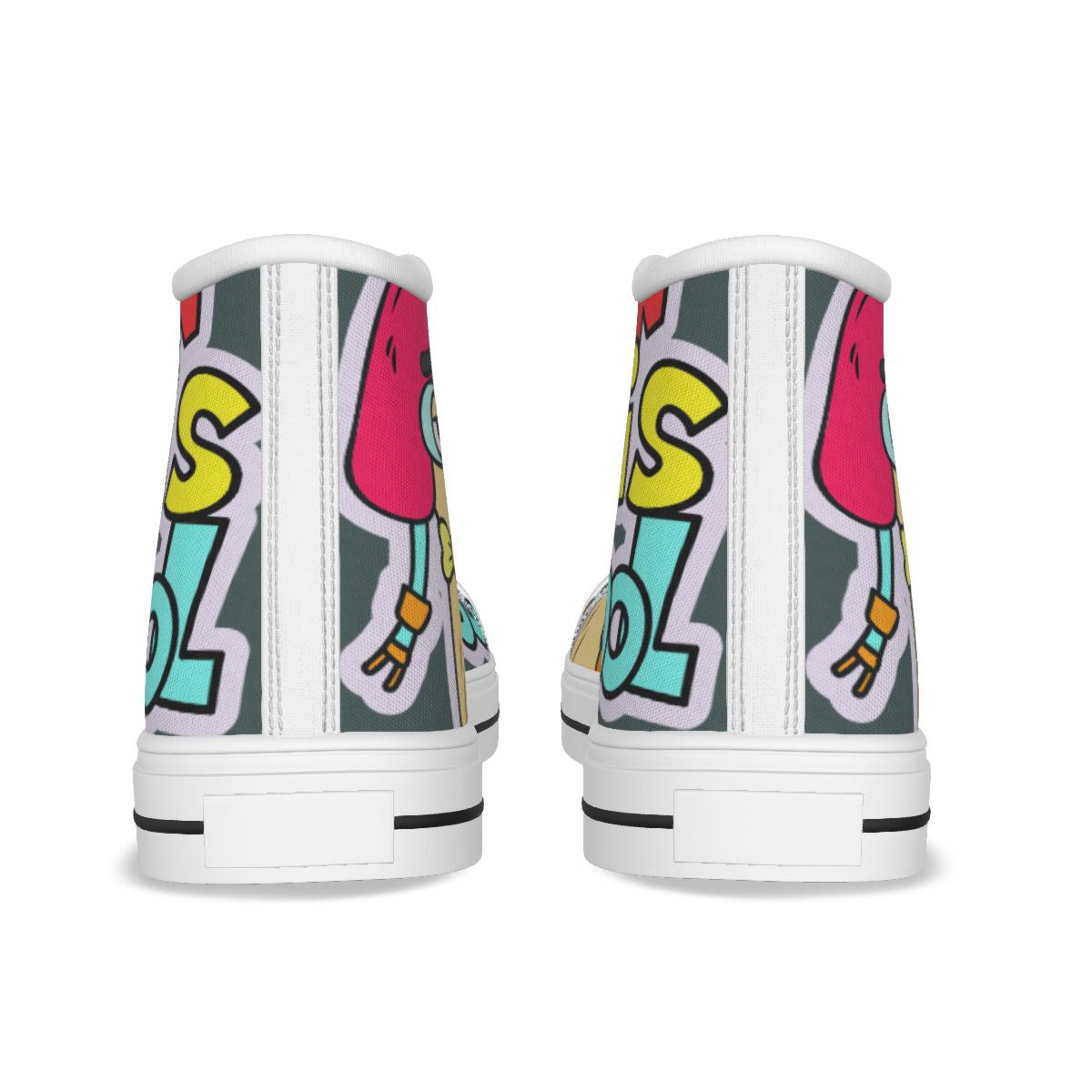 Kid's Canvas Hightop Shoes - "Cool is Cool"