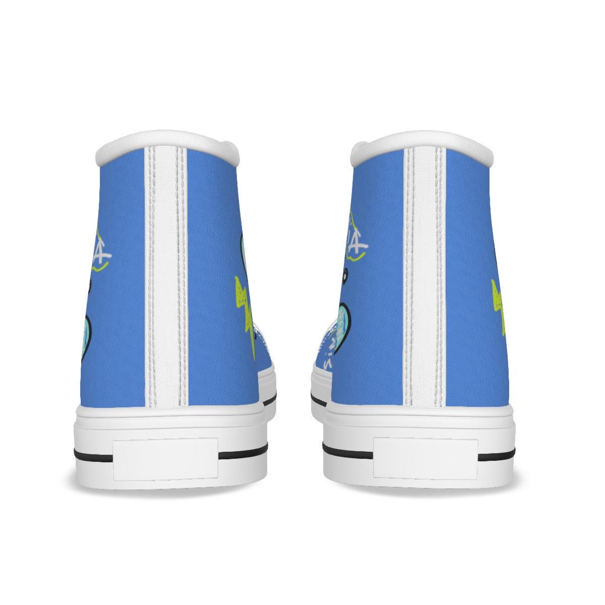 Kid's Hightop Canvas Shoes - "Skate Boarding"