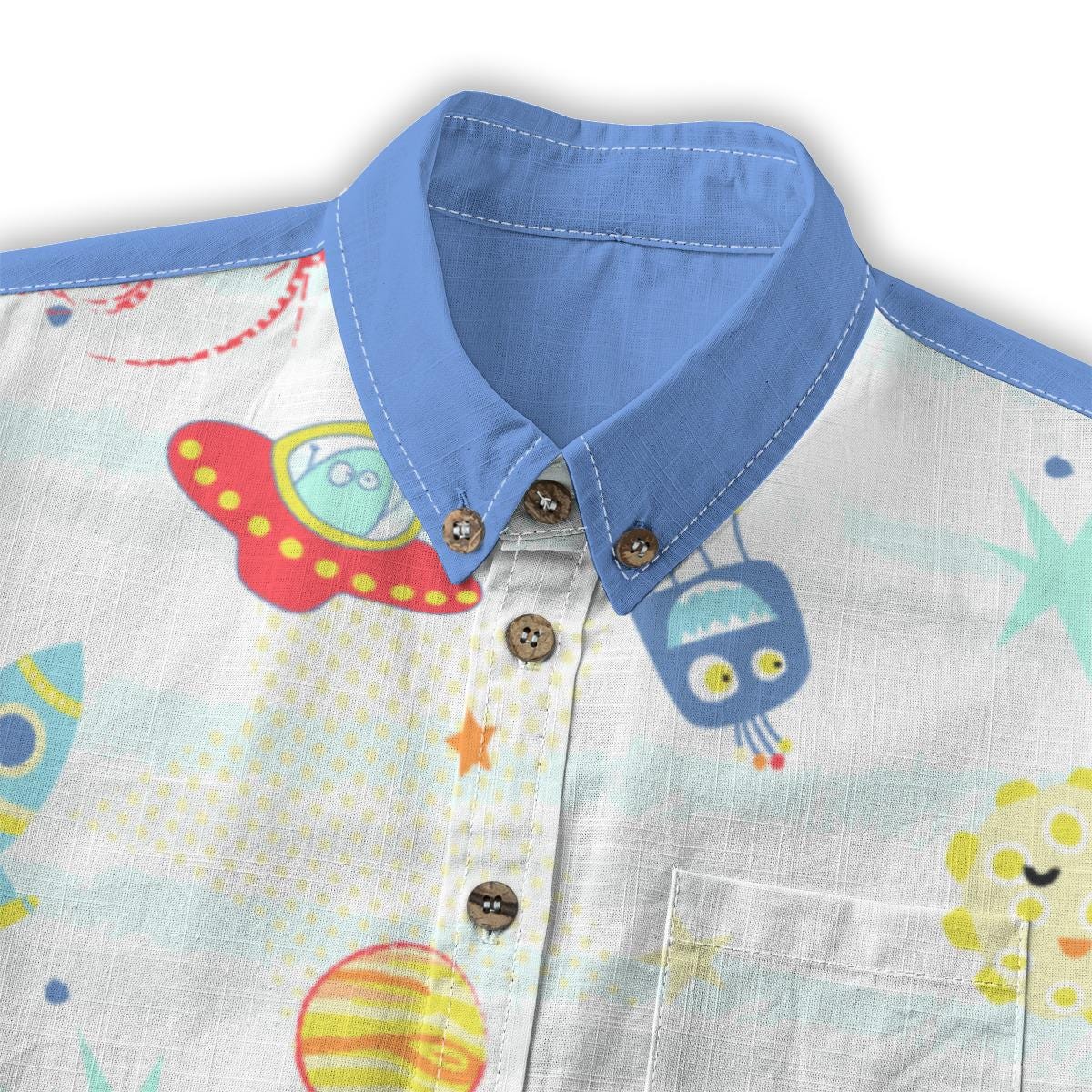 Kid's Shirt With Pocket - "Outer Space"