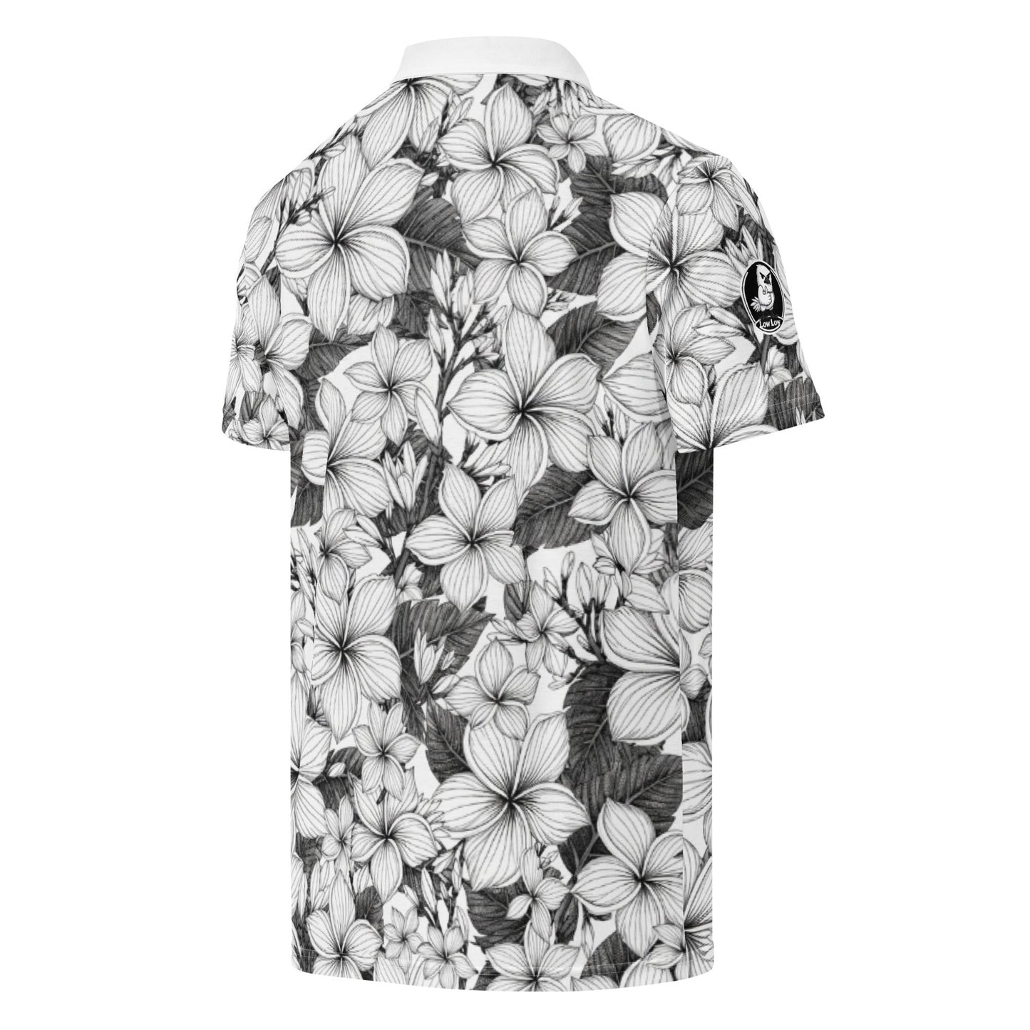 Midnight: Rainbow Hawaiian Plumeria | Polo Shirt (slim fit)