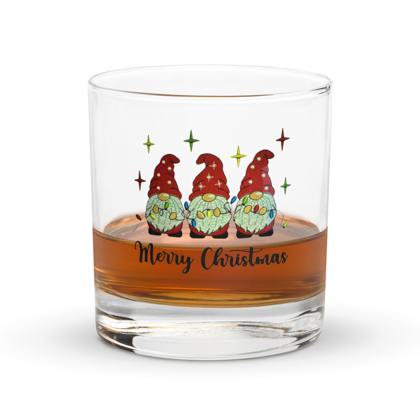 Rocks glass - Merry Christmas Gnomes