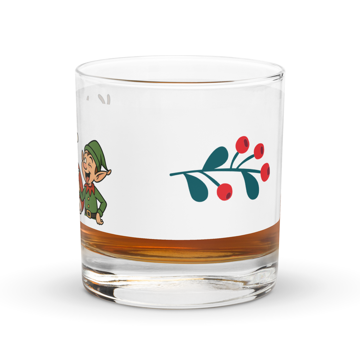 Rocks glass - Santa and Friends with Cocktails