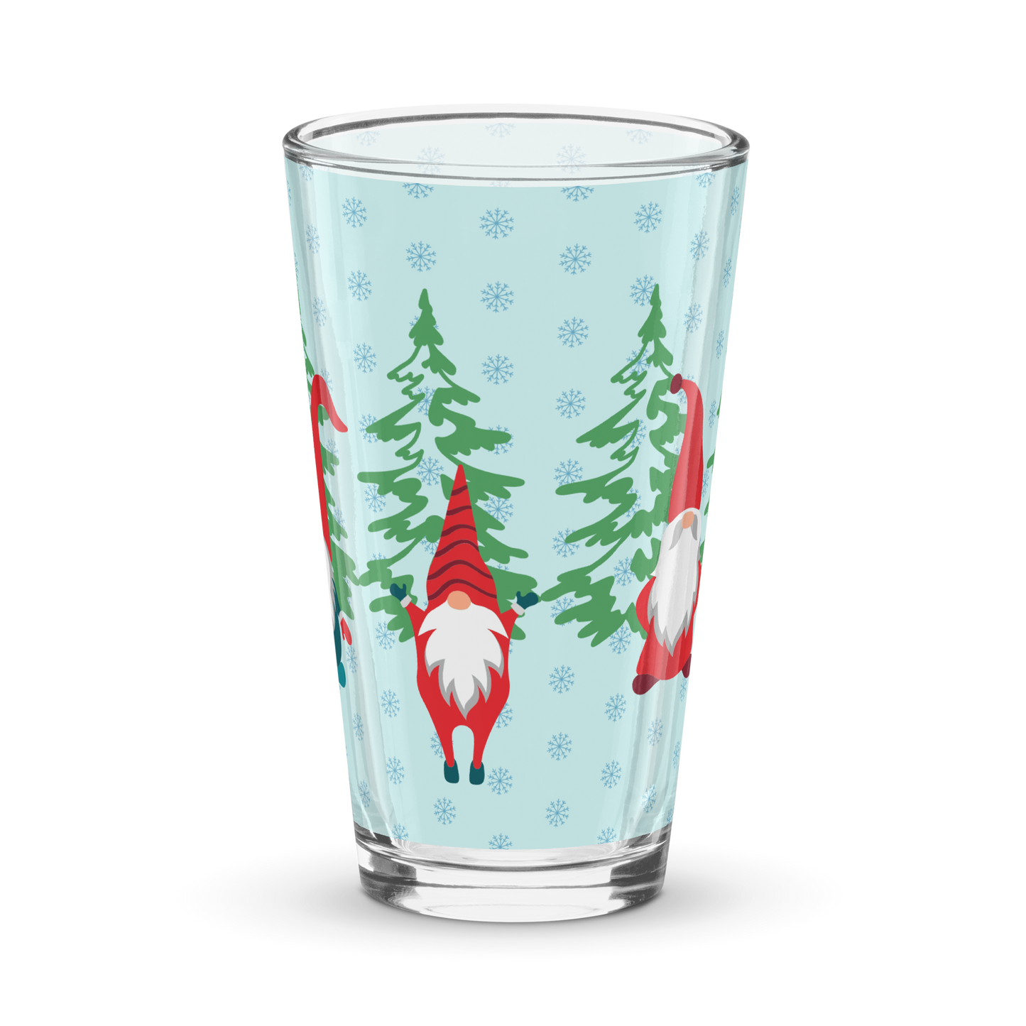 Shaker pint glass - Holiday Gnome