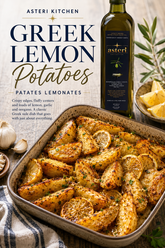 Greek Lemon Potatoes Recipe – Crispy, Lemony & Roasted with Greek Olive Oil