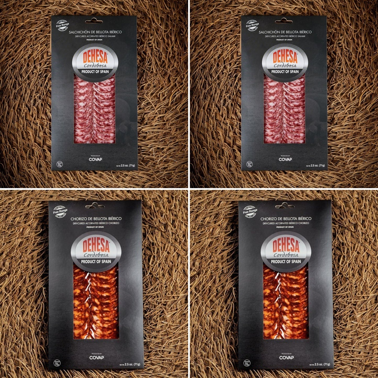 Dehesa Cordobesa® Chorizo and Salchichón de Bellota Ibérico 4 Pack (Andalucia), Spain