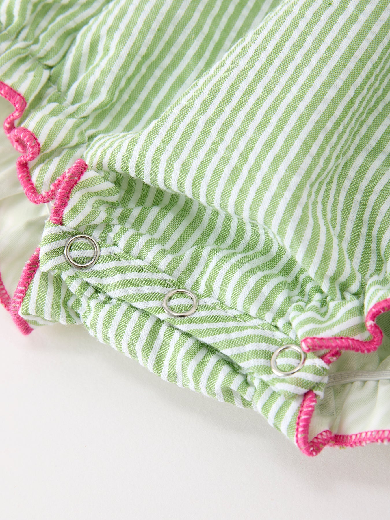 Western Boots Cactus Girls Romper Stripe Ruffle Strap - 100% Cotton