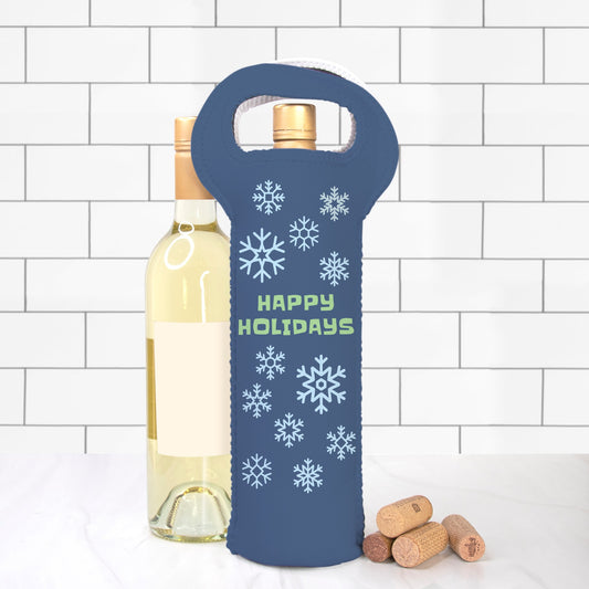 Happy Holidays Wine Tote