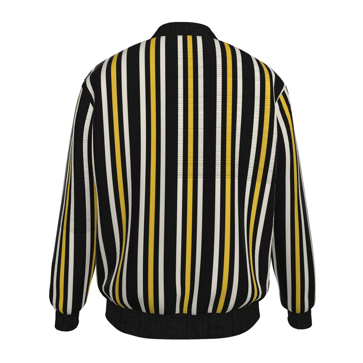 Striped Denim Bomber Jacket - Handmade