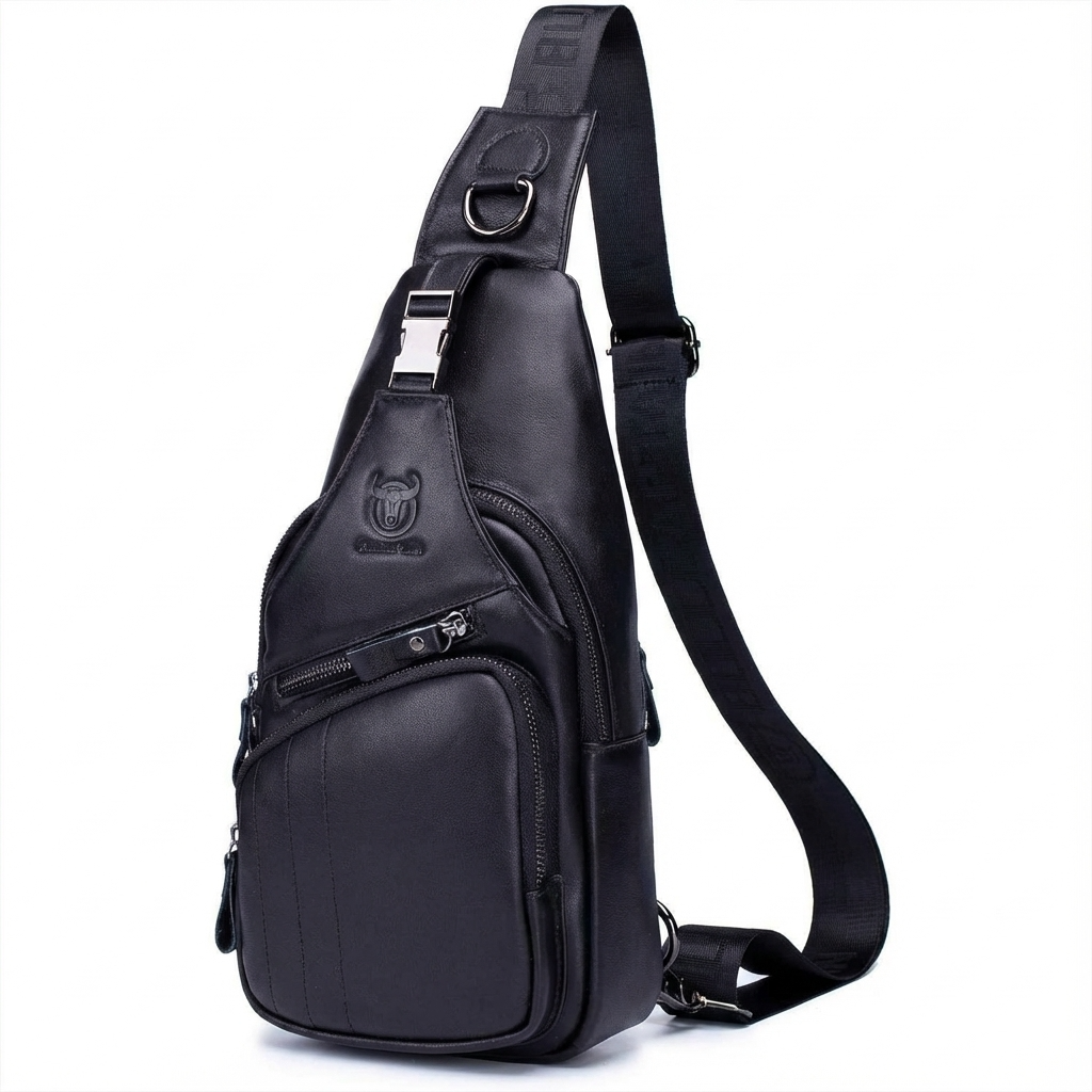 Leather Crossbody Chest Bag – Refined & Rugged