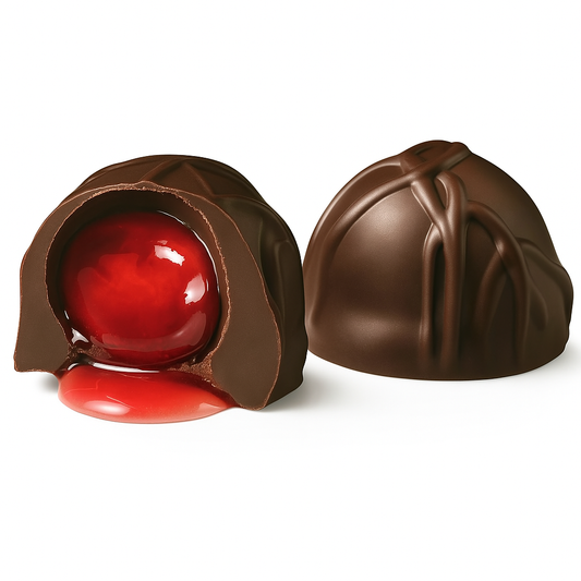 Andy Anand Belgian Dark Chocolate Cherry Cordials – 48 Pcs Vegan Gift Box, Decadent Delicacies Made with 60% Chocolate (Cocoa Butter), Perfect for Gifting and Appreciation