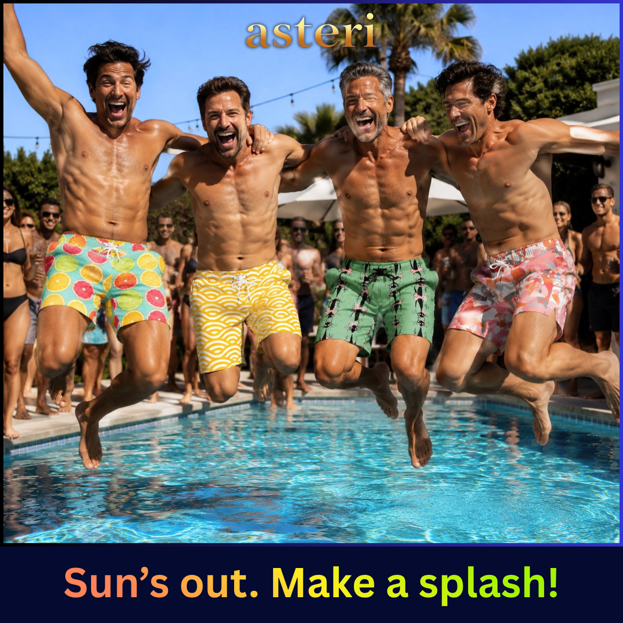 Men's Board Shorts - Citrus Slices