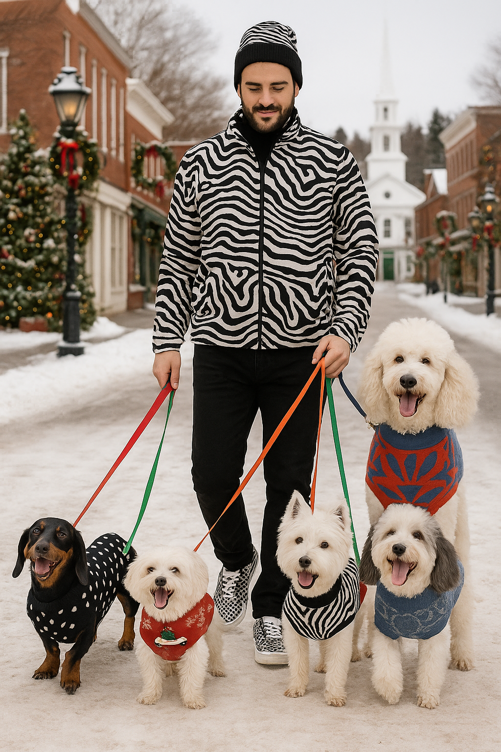Knitted pet sweater - Zebra Collection
