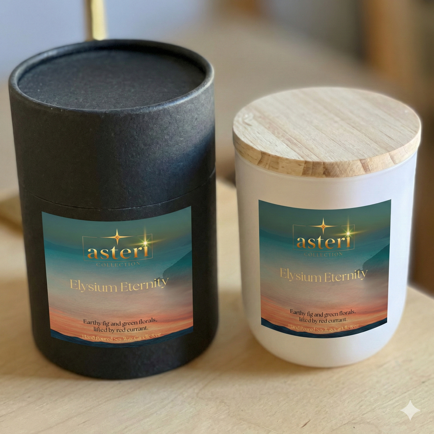 Exquisite Hand-Poured Soy Wax Candle (8 oz) –  Elysium Eternity