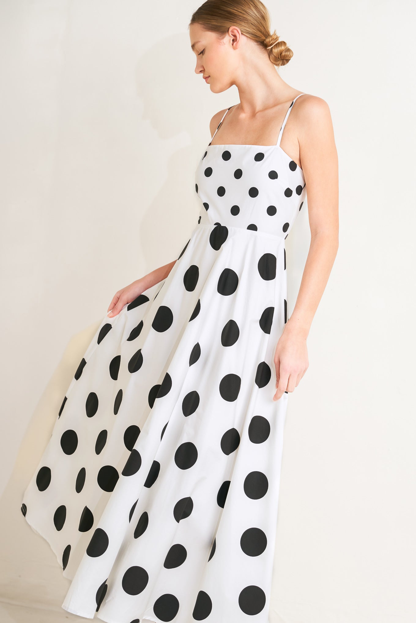 PARISIAN SPOTLIGHT WOVEN MIDI DRESS