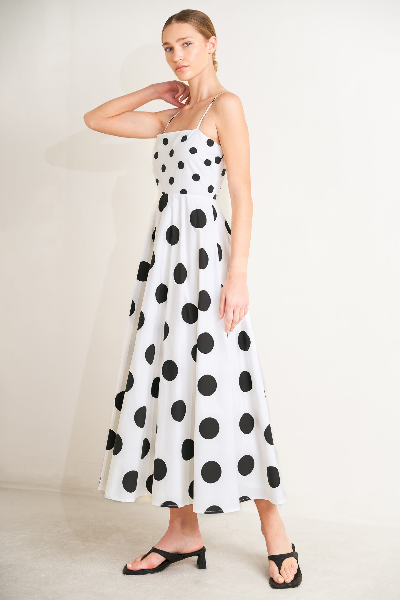 PARISIAN SPOTLIGHT WOVEN MIDI DRESS