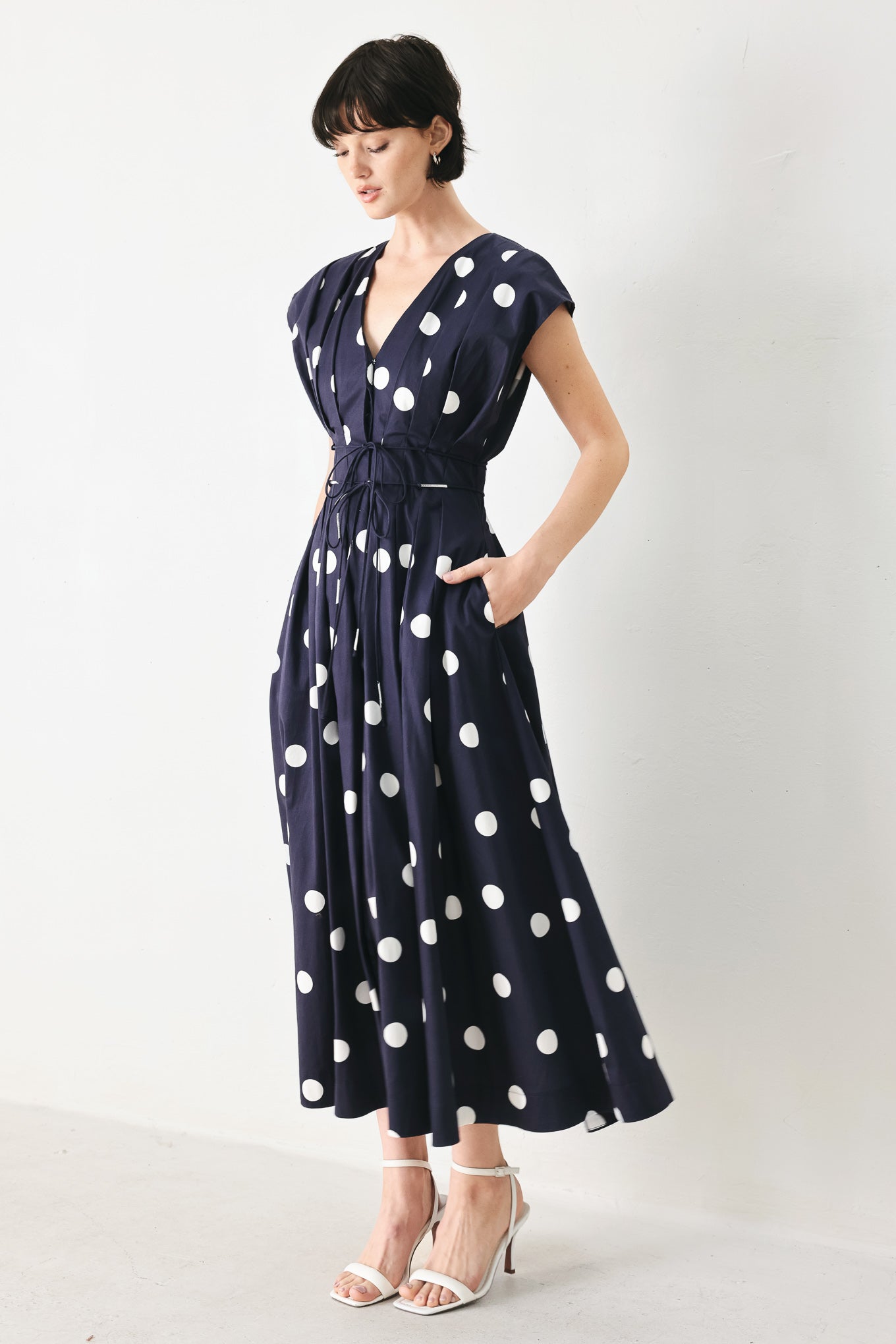 BLUE MOON DOT HOLLYWOOD GLAM DRESS