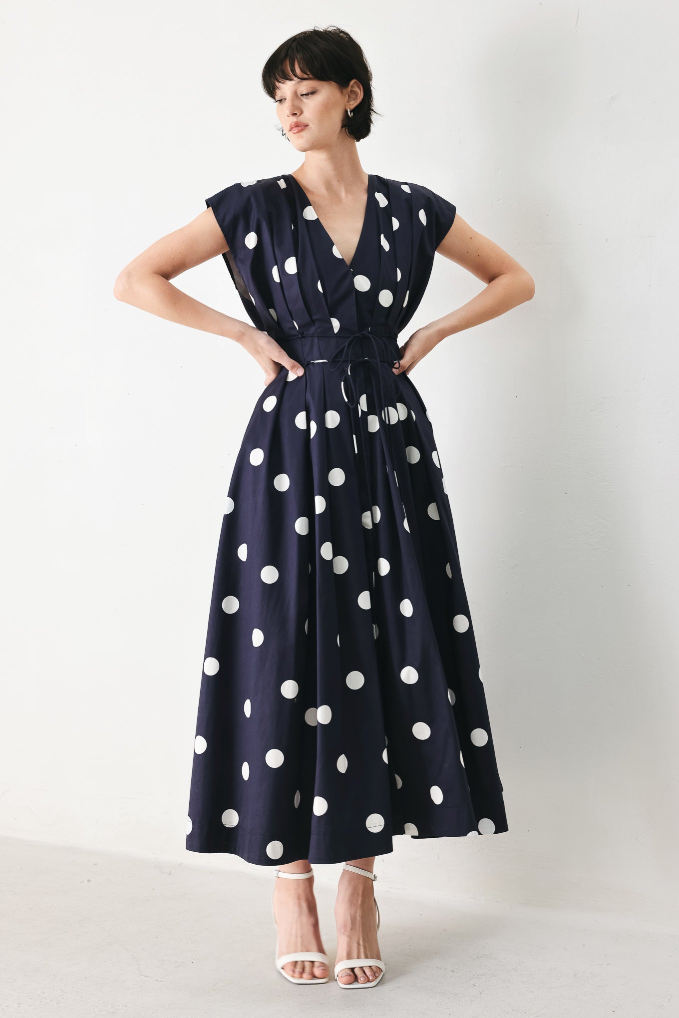 BLUE MOON DOT HOLLYWOOD GLAM DRESS