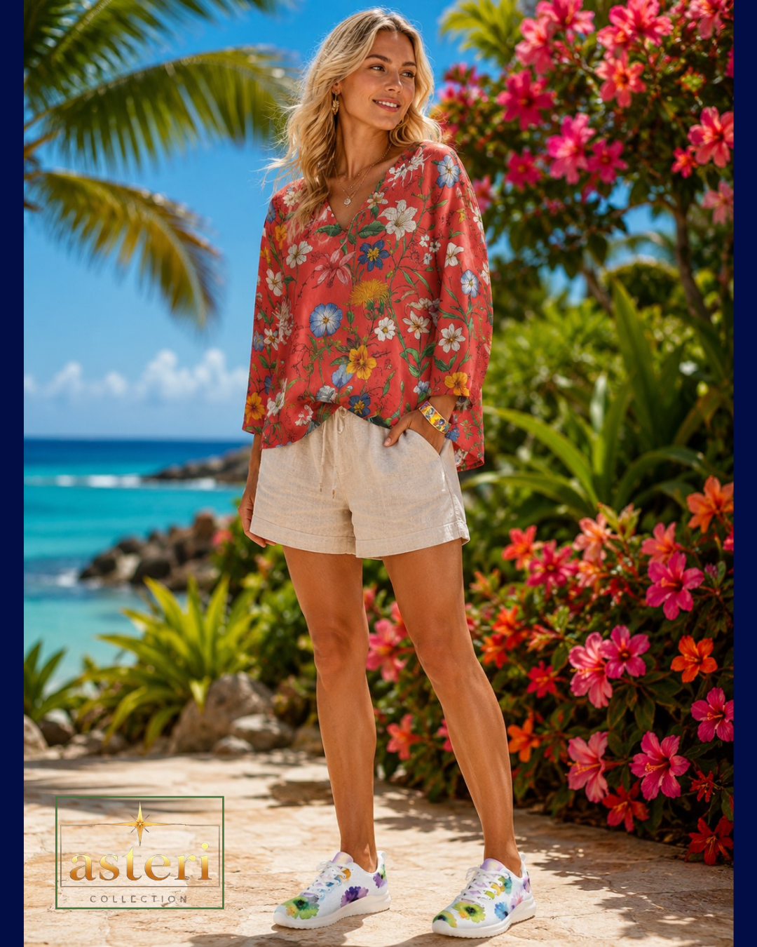 Women’s Fall Wildflower Print Long Sleeve T-Shirt