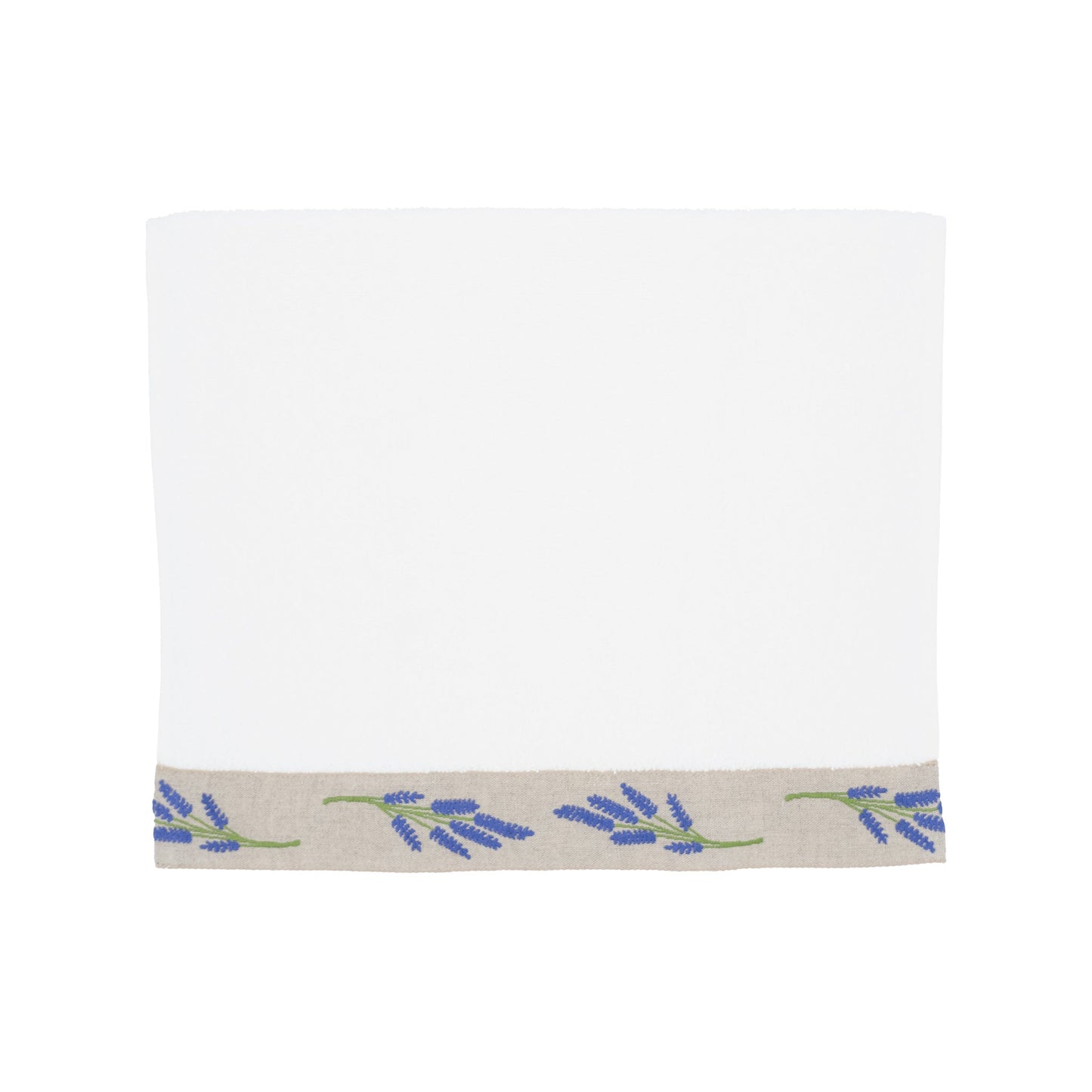 Guest Towels With Blue Lavender Borders Set of 2