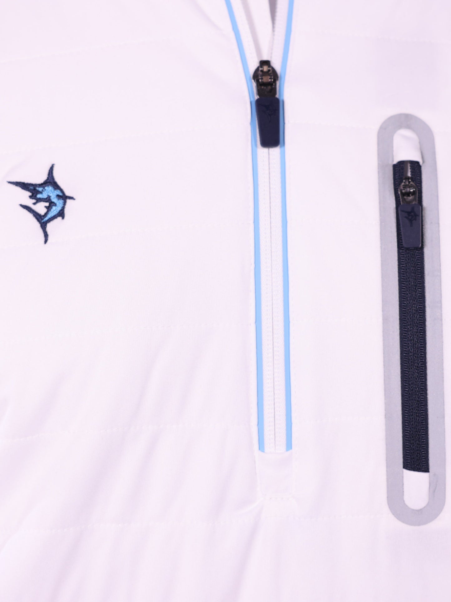 Hampton Pullover Technical Layer (White/Light Blue)