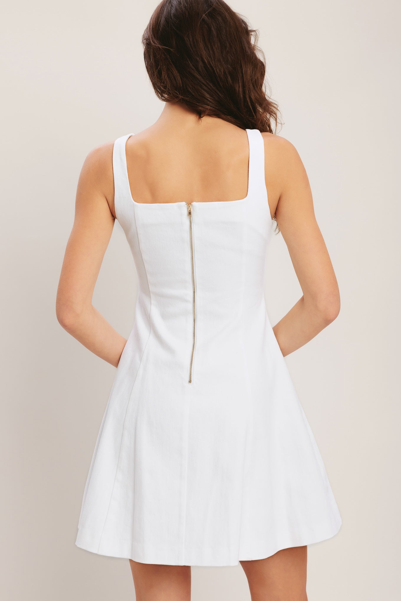 COASTAL CHIC WHITE WOVEN MINI DRESS