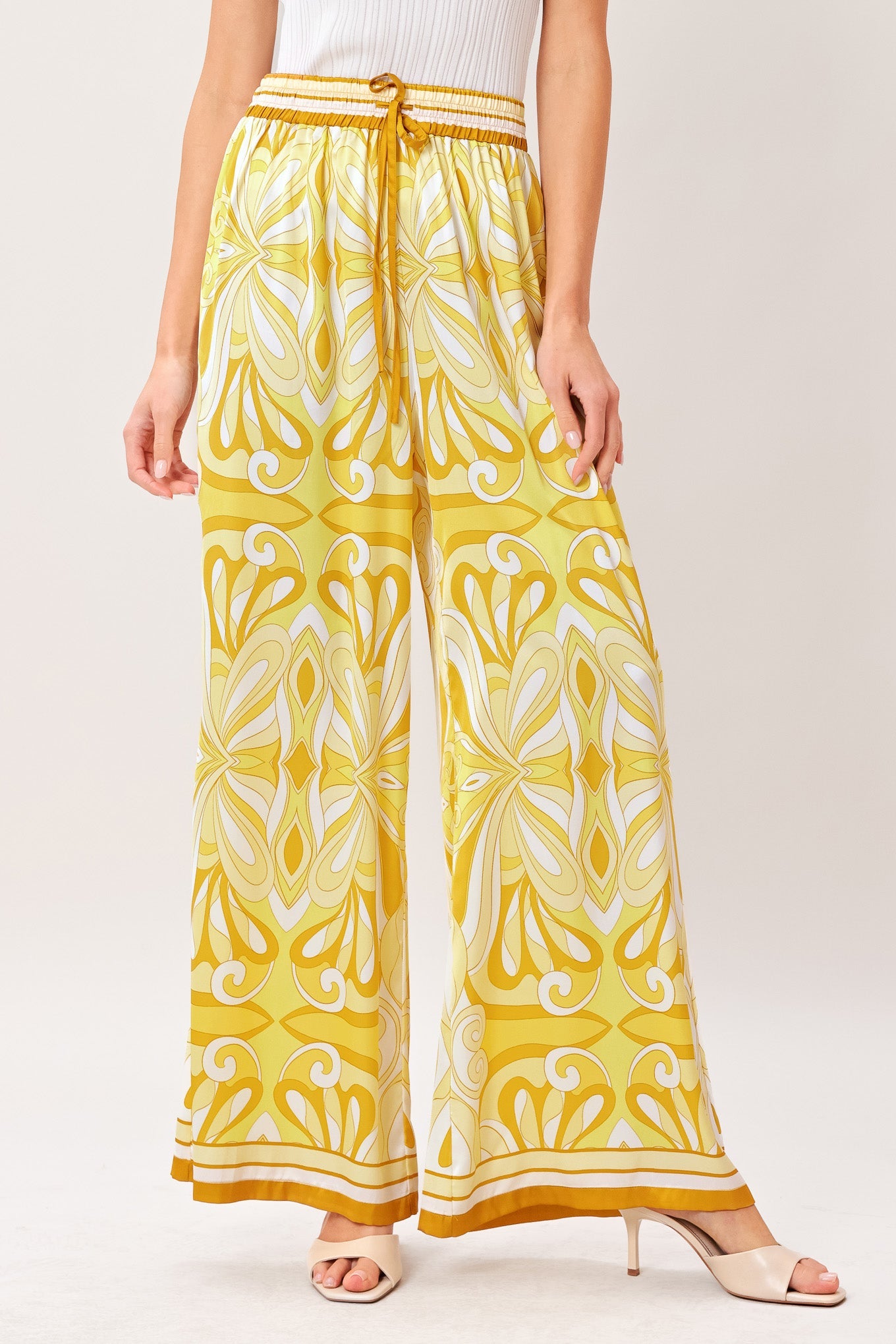 GOLDEN SWIRL WOVEN PANTS