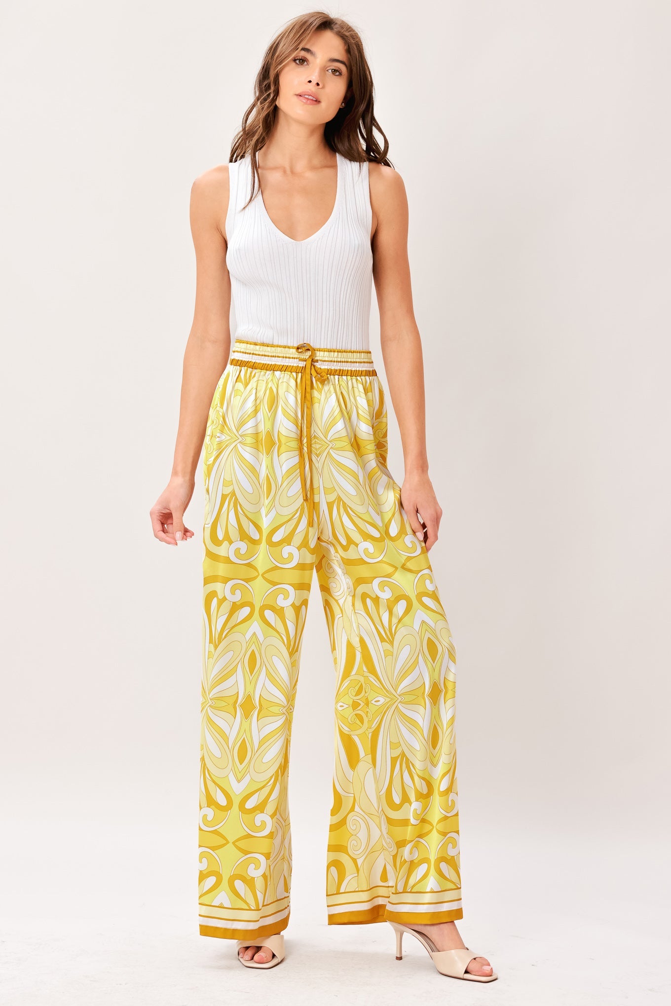 GOLDEN SWIRL WOVEN PANTS
