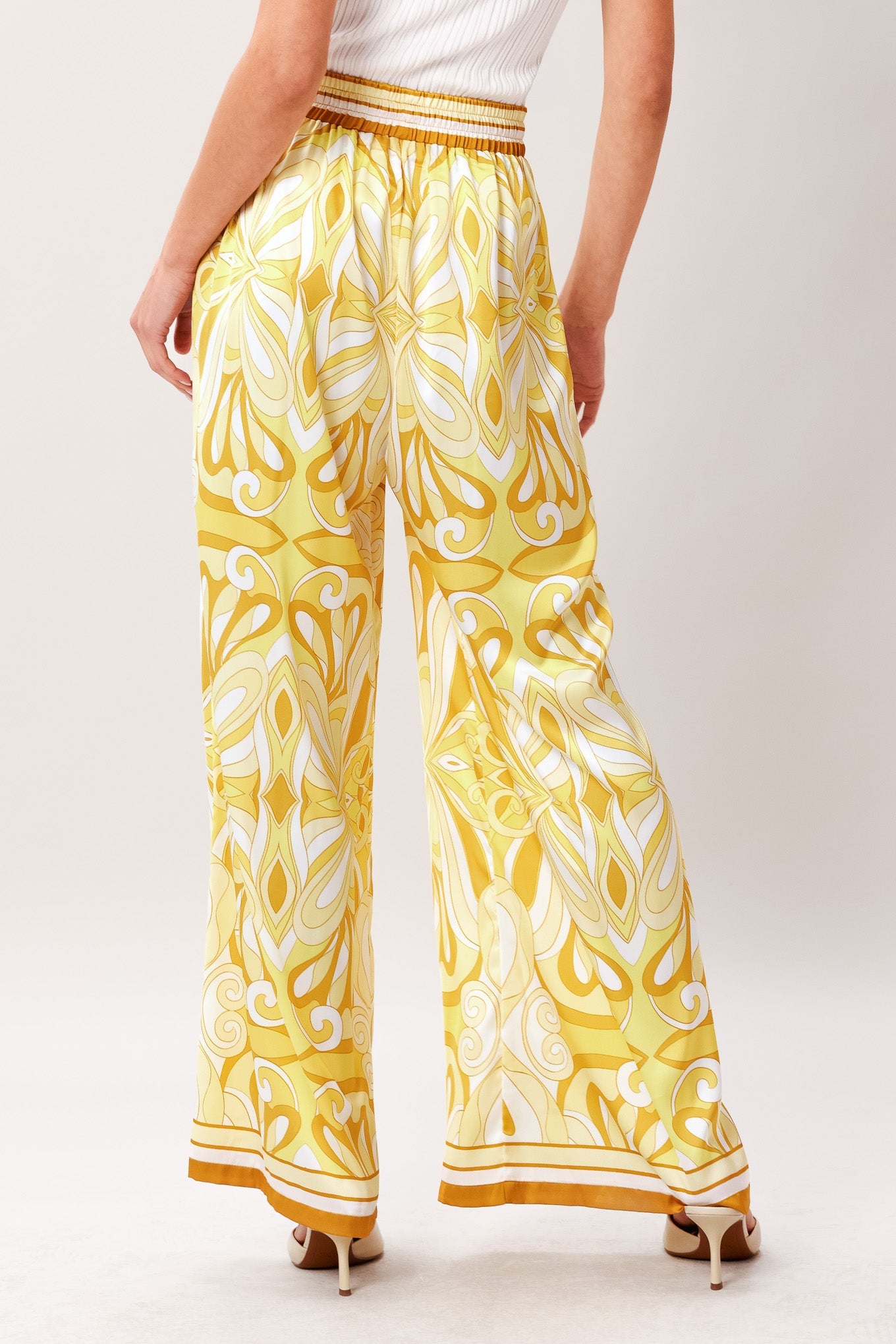 GOLDEN SWIRL WOVEN PANTS