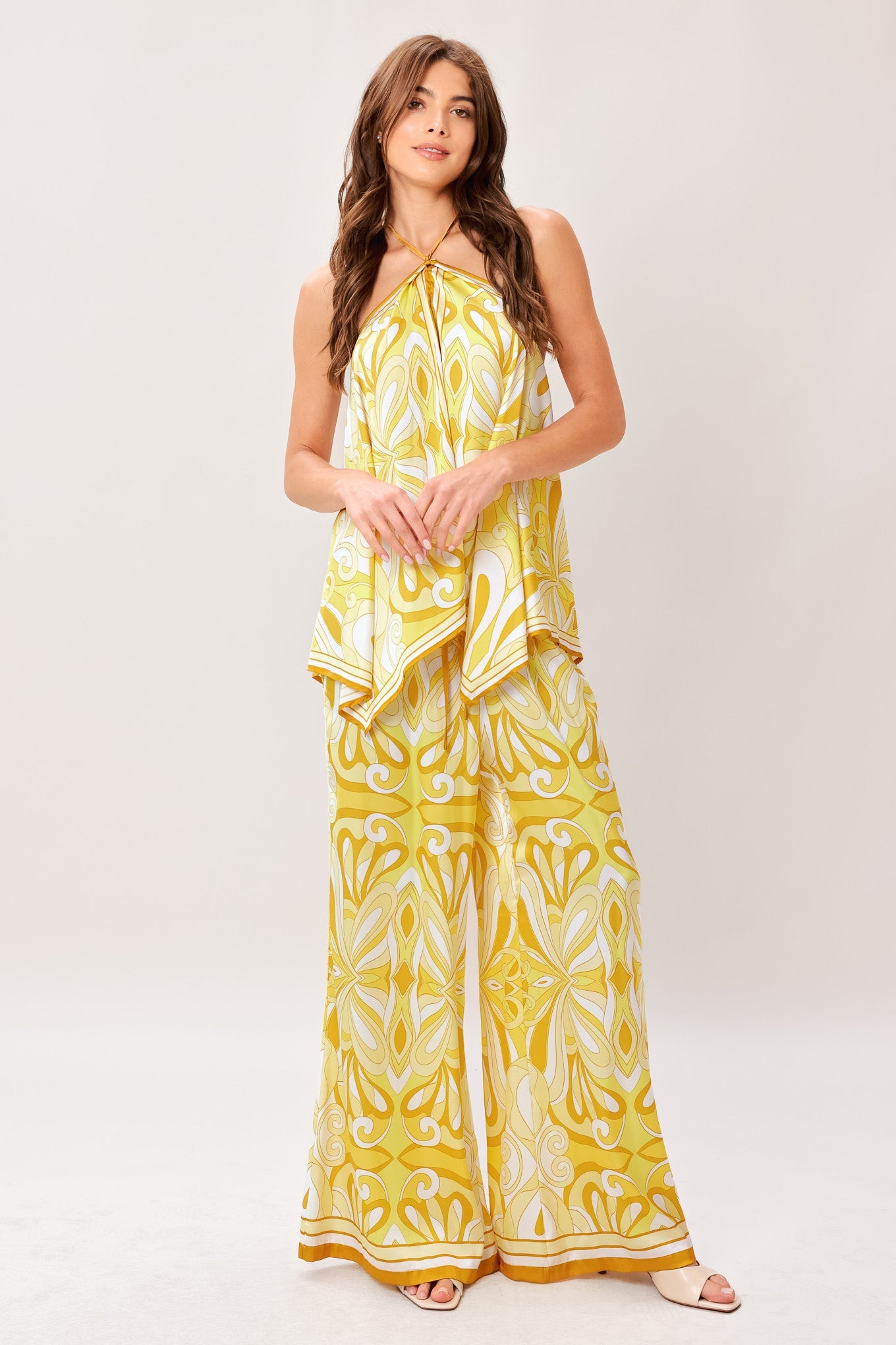GOLDEN SWIRL WOVEN PANTS