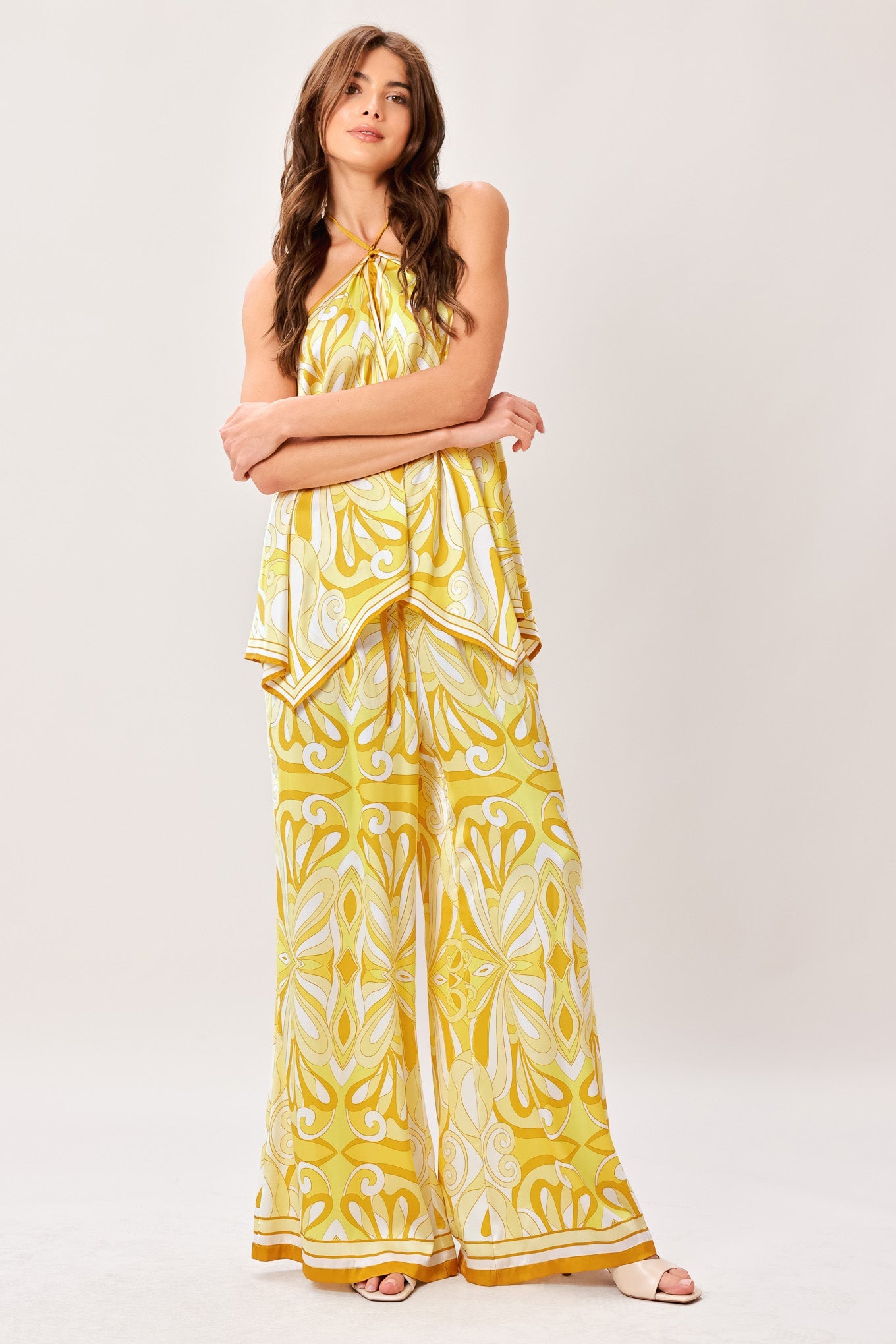 GOLDEN SWIRL WOVEN PANTS